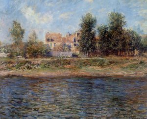 La berge de La Seine, 1880 door Claude Monet