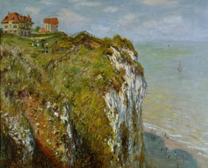 De klif bij Dieppe door Claude Monet