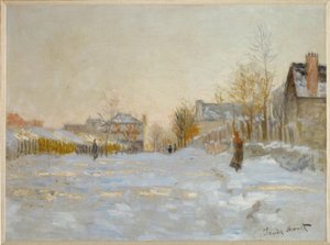 De sneeuw in Argenteuil door Claude Monet