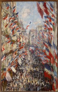 De rue Montorgeuil, in Parijs. Feest van 30 juni 1878 door Claude Monet