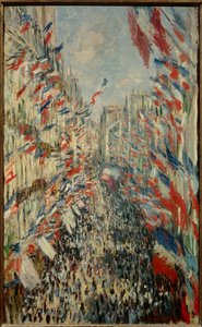 La rue Montorgueil in Parijs, feest van 30 juni 1878 - Schilderij door Claude Monet (1840-1926) door Claude Monet