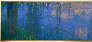 De vijver met waterlelies en wilgen, Ochtend bij de wilgen door Claude Monet