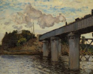 De spoorbrug in Argenteuil