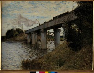 De spoorbrug in Argenteuil