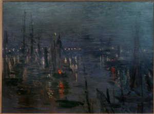 De Haven van Le Havre bij Nacht door Claude Monet