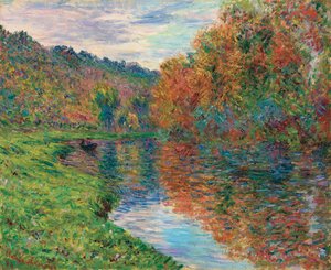 De arm van Jeufosse, herfst, 1884 door Claude Monet