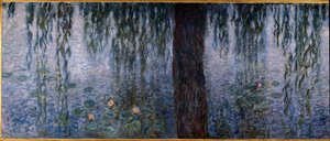 De Waterlelies, heldere ochtend met wilgen (linker deel van het drieluik) door Claude Monet