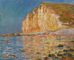 Les Petites-Dalles bij eb door Claude Monet