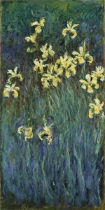 De gele irissen door Claude Monet
