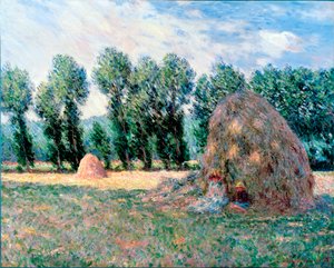 De hooibergen door Claude Monet