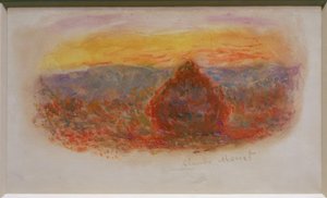 Hoop, zonsondergang door Claude Monet