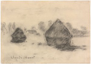 Monet - Stapels tarwe, 1891, 2013.986 door Claude Monet