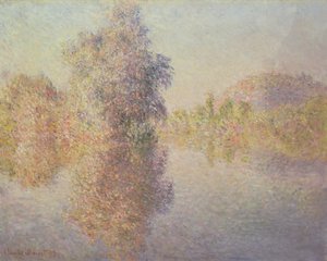 Ochtend op de Seine bij Giverny door Claude Monet