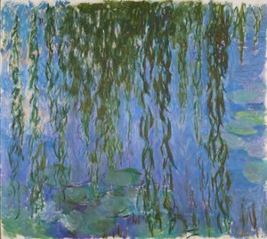 Waterlelies met wilgentakken door Claude Monet