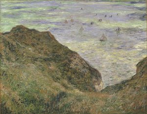 Op de klif bij Pourville door Claude Monet