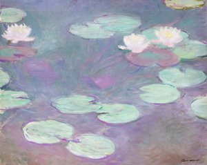 Roze waterlelies, Claude Monet door Claude Monet