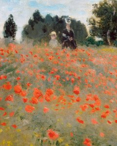 Klaprozen, omgeving van Argenteuil (detail). Schilderij door Claude Monet (1840-1926)
