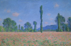 Klaprozenveld (Giverny) door Claude Monet