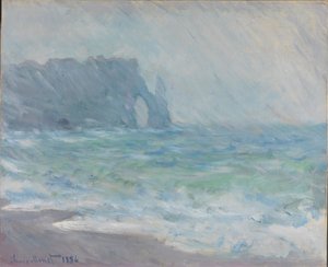 Regen in Étretat
