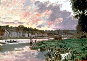 De rivier de Seine bij Bougival, ca. 1870 door Claude Monet