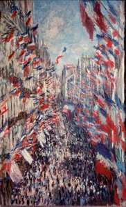 Rue Montorgueil in Parijs door Claude Monet