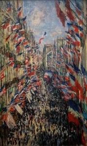 Rue de Montorgueil, viering 30 juni 1878 door Claude Monet