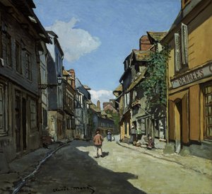 Rue de la Bavole, Honfleur door Claude Monet