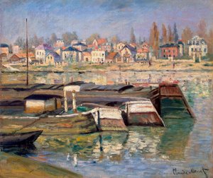Seine bij Asnières, 1873 door Claude Monet