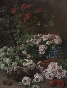 Lentebloemen door Claude Monet