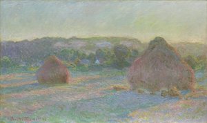 Hooistapels, eind zomer, 1890-91 door Claude Monet