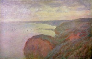 Steile kliffen bij Dieppe, 1897 door Claude Monet