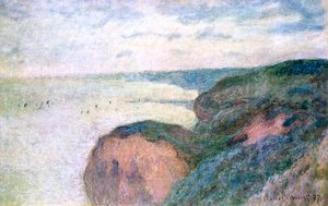 Steile kliffen bij Dieppe, 1897 door Claude Monet