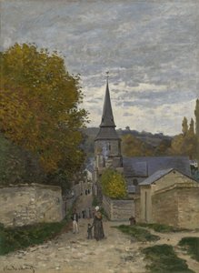 Straat in Sainte-Adresse, 1867 door Claude Monet