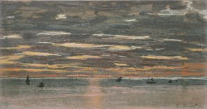 Zonsondergang op Zee