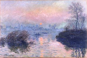 Zonsondergang aan de Seine bij Lavacourt, wintereffect