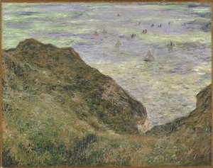 Op de klif bij Pourville door Claude Monet