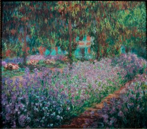 De tuin van de kunstenaar in Giverny door Claude Monet
