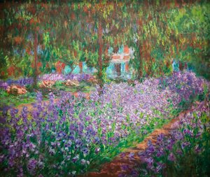 De tuin van de kunstenaar in Giverny door Claude Monet