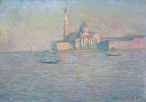 De kerk van San Giorgio Maggiore, Venetië door Claude Monet