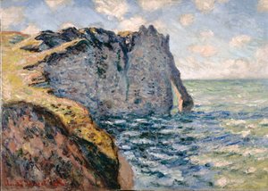 De klif van Aval, Étretat door Claude Monet