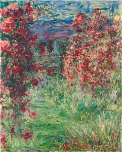 Het Huis in Giverny onder de Rozen, 1925 door Claude Monet