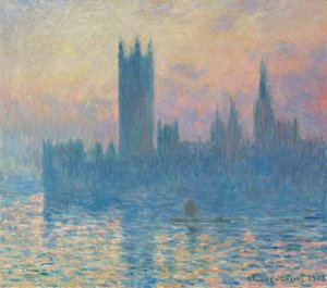 De huizen van het parlement, zonsondergang, 1903