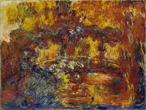 De Japanse loopbrug, ca.1920 (olieverf op doek) door Claude Monet