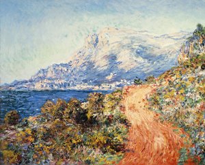 De rode weg bij Menton, 1884 door Claude Monet