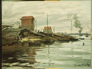De Seine bij Petit-Gennevilliers, 1872 door Claude Monet