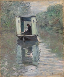 De atelierboot door Claude Monet