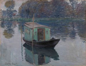 De Studio Boot Le bateau-atelier, 1874 door Claude Monet