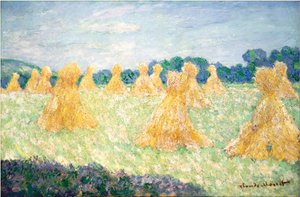 De jonge dames van Giverny, zonneffect, 1894 door Claude Monet