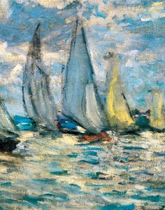 De boten of regatta in Argenteuil (detail) rond 1874