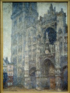 Het portaal van de kathedraal van Rouen; grijs weer (schilderij door Claude Monet) door Claude Monet